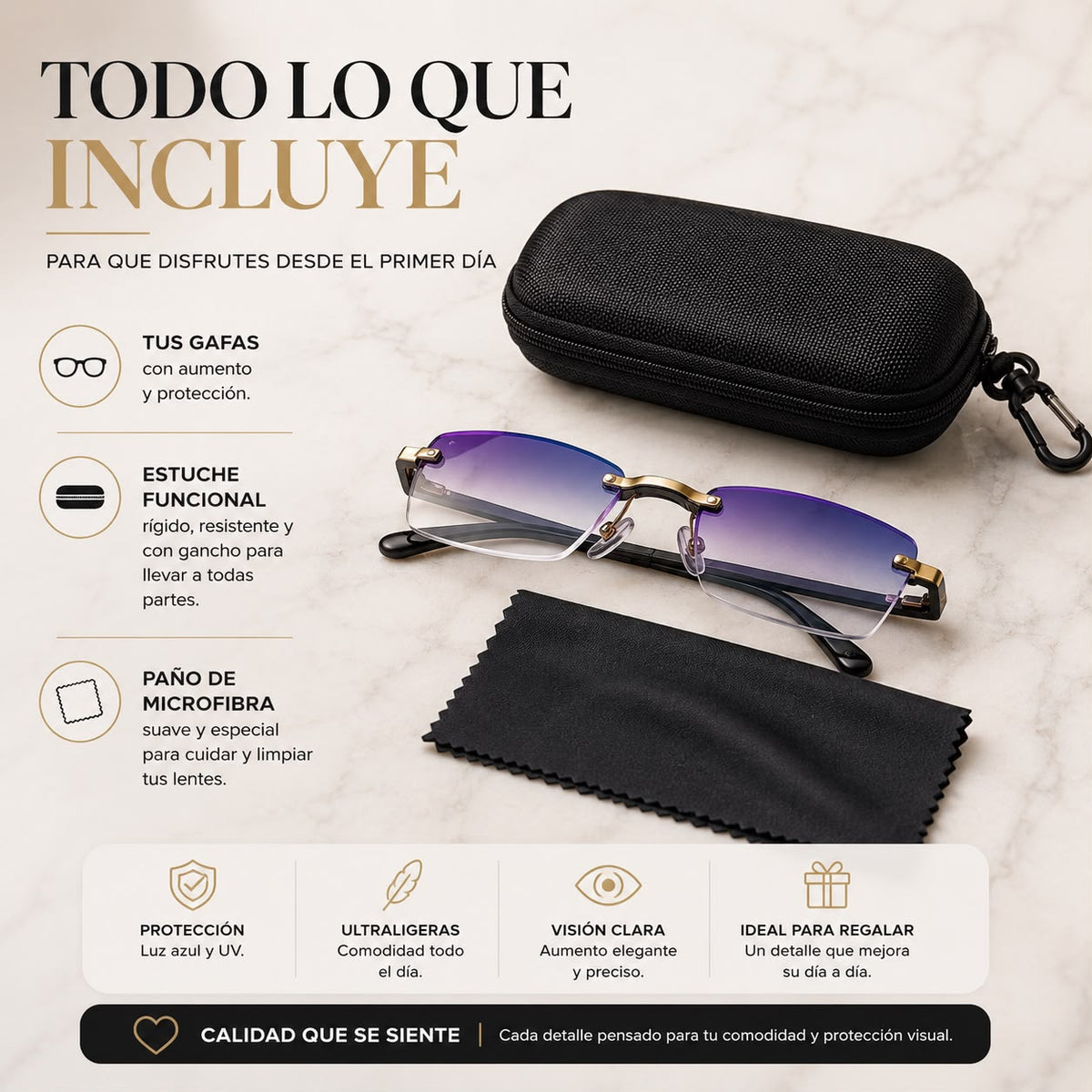 GAFA TR90 DE AUMENTO VIDRIO